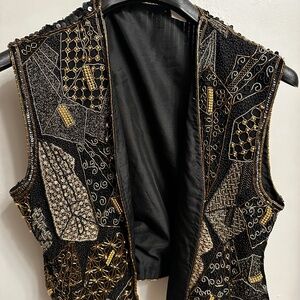 VINTAGE WOMEN’S SEQUINS VEST (S)